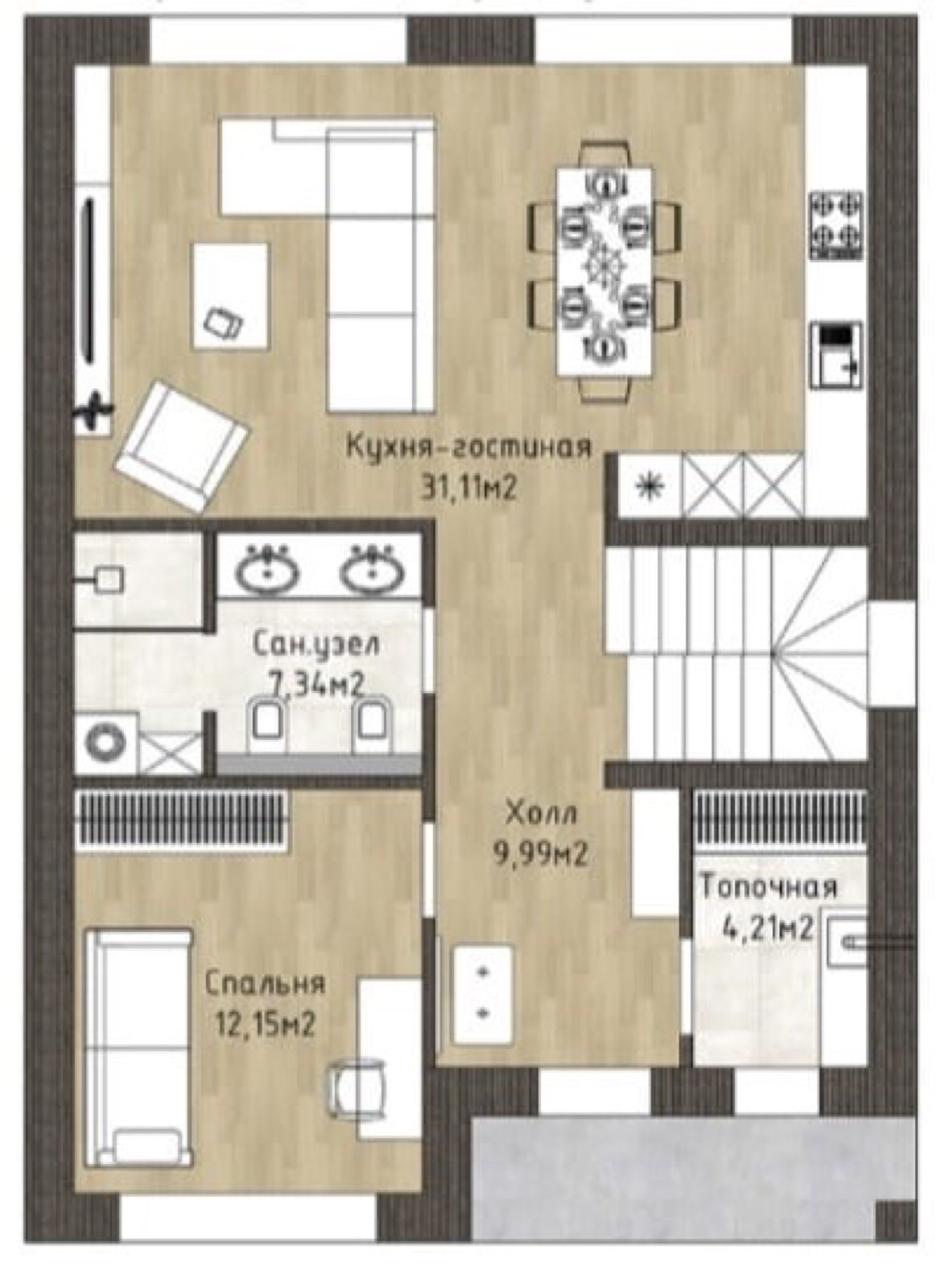 Коттедж 190 м² на участке 12 сот.